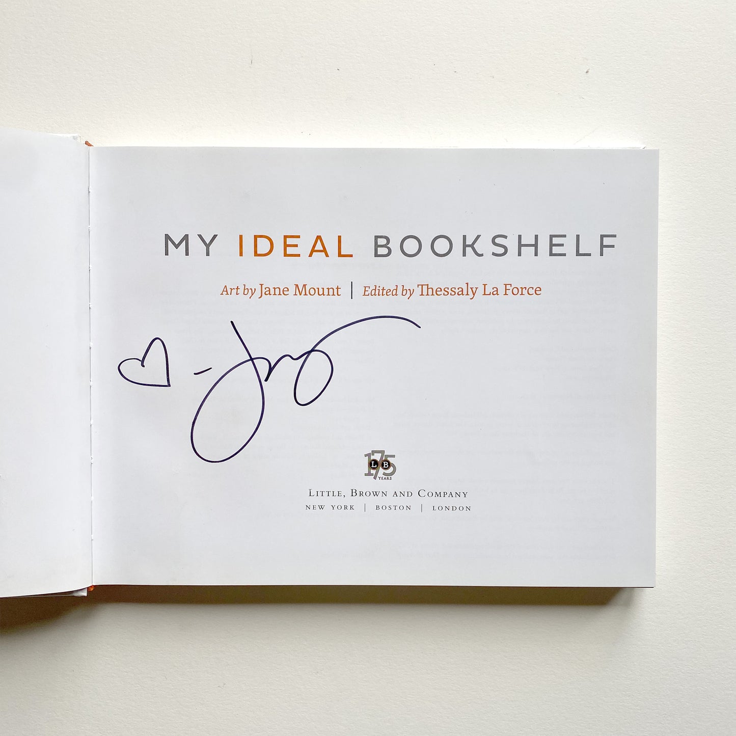 My Ideal Bookshelf - SIGNED