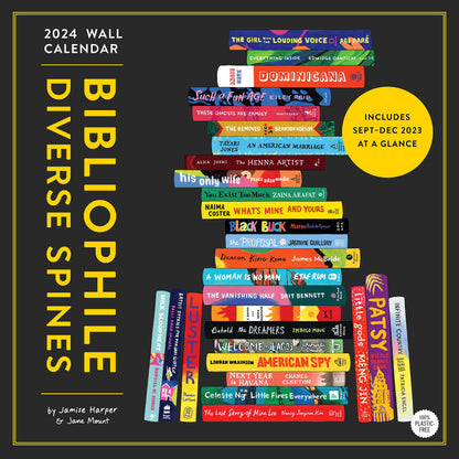Bibliophile: Diverse Spines 2024 Wall Calendar