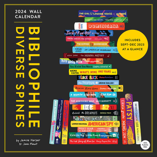 Bibliophile: Diverse Spines 2024 Wall Calendar