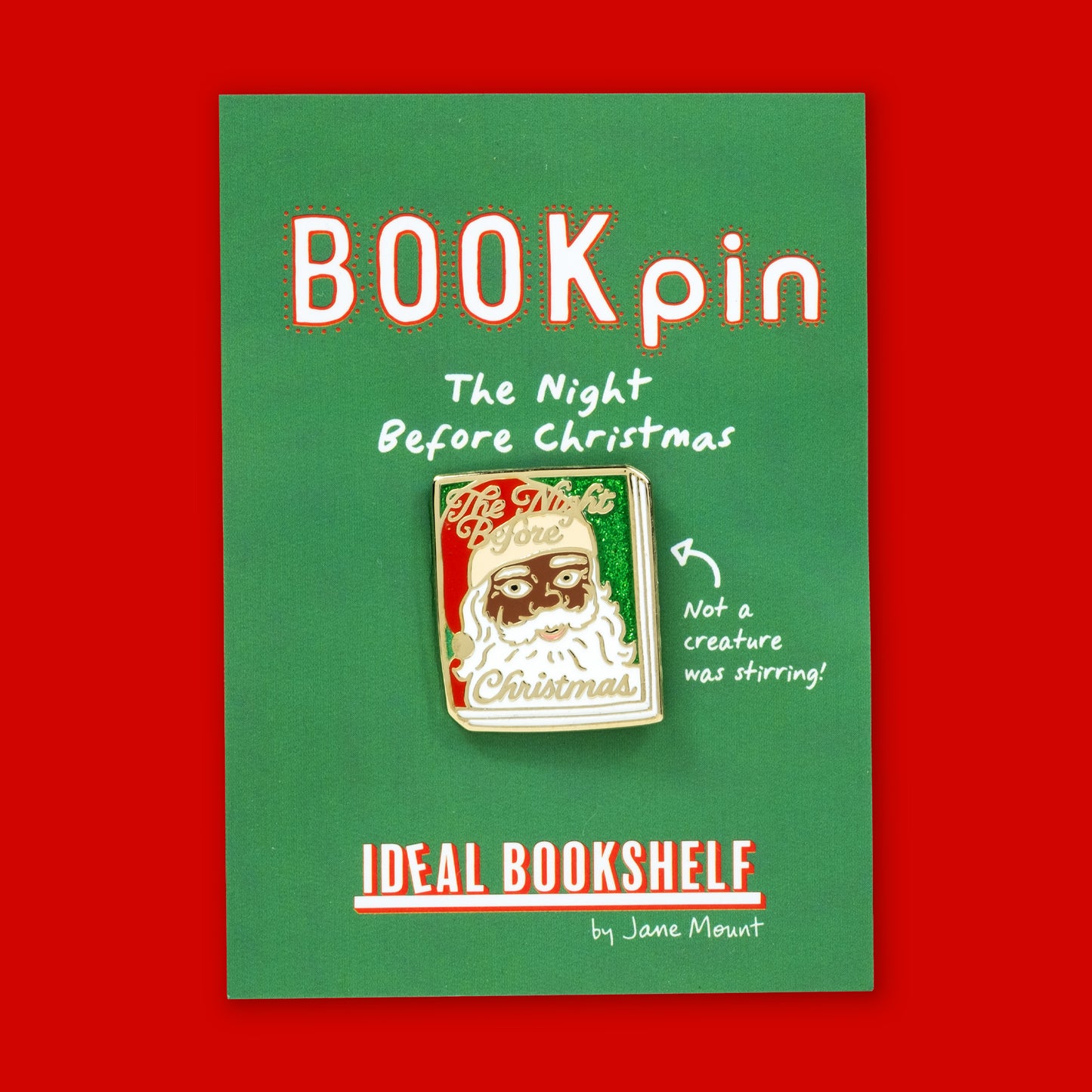 Book Pin: The Night Before Christmas - Black Santa