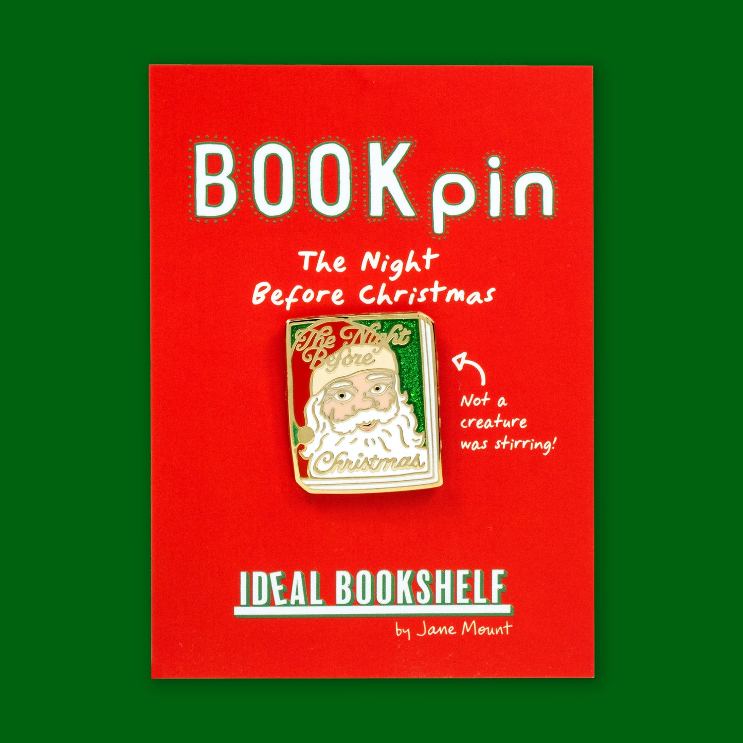 Book Pin: The Night Before Christmas - White Santa