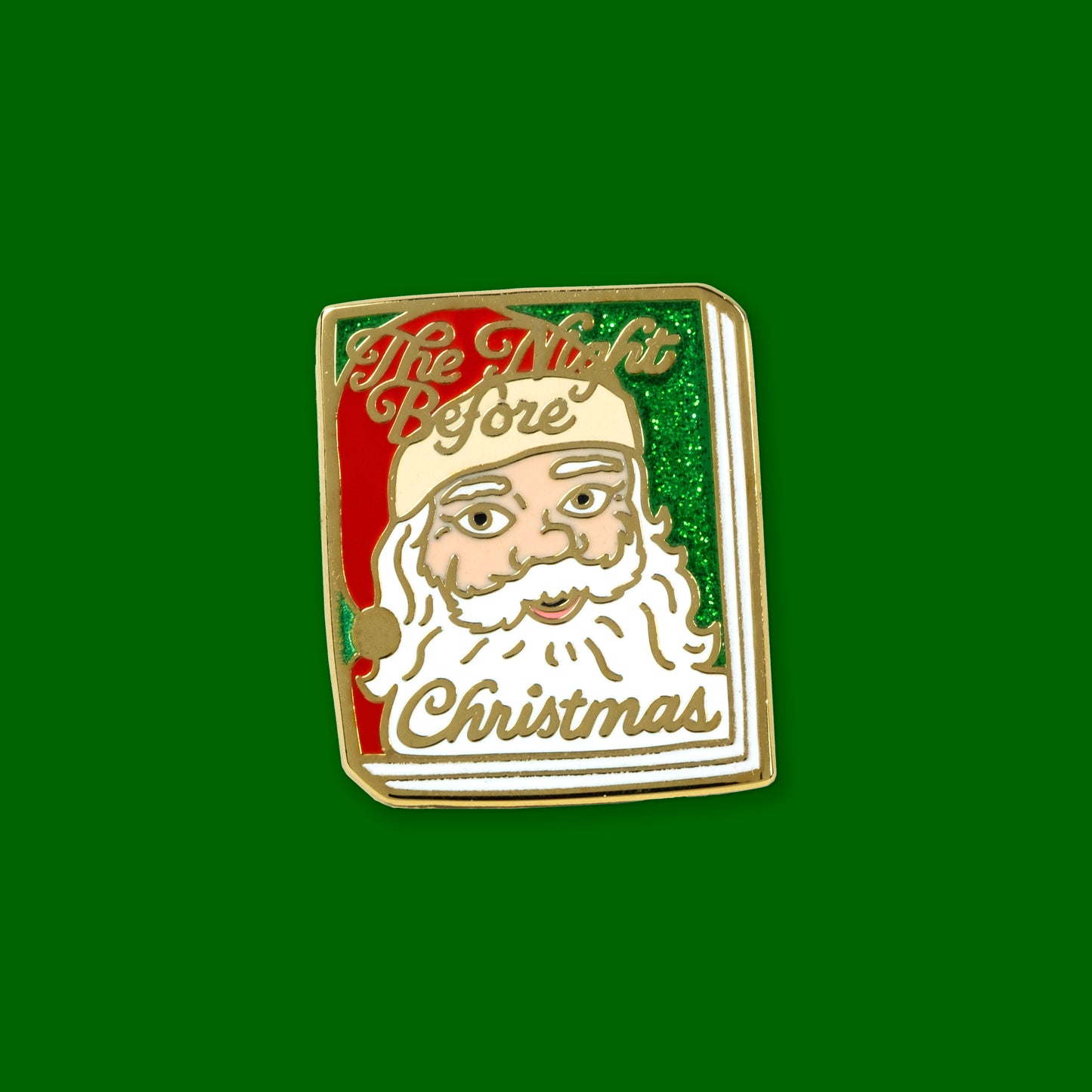 Book Pin: The Night Before Christmas - White Santa