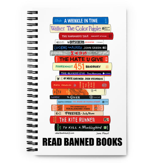 READ BANNED BOOKS Spiral notebook