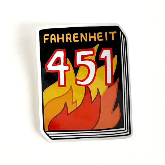Book Sticker: Fahrenheit 451