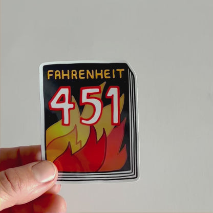 Book Sticker: Fahrenheit 451